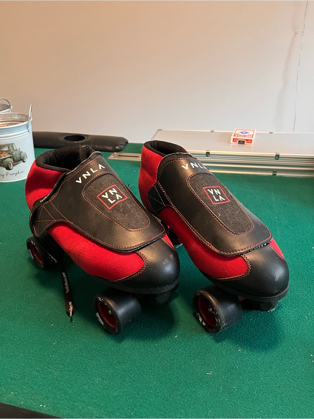 Men's Red and Black Quad VNLA Roller Skates - some imperfections